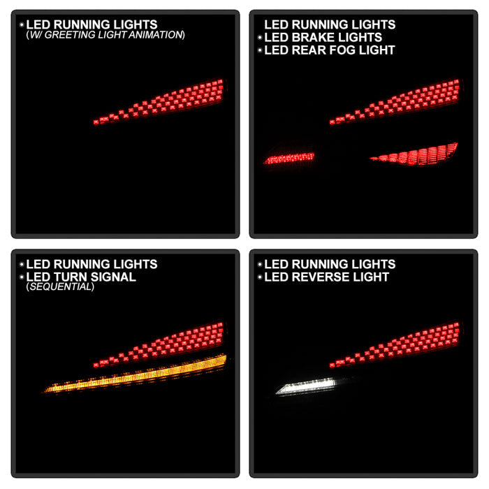 SPYDER 14-19 Mercedes Benz CLA LED Tail Lights (ALT-YD-MBCLA14AP-GRSEQ-BK) 5089342