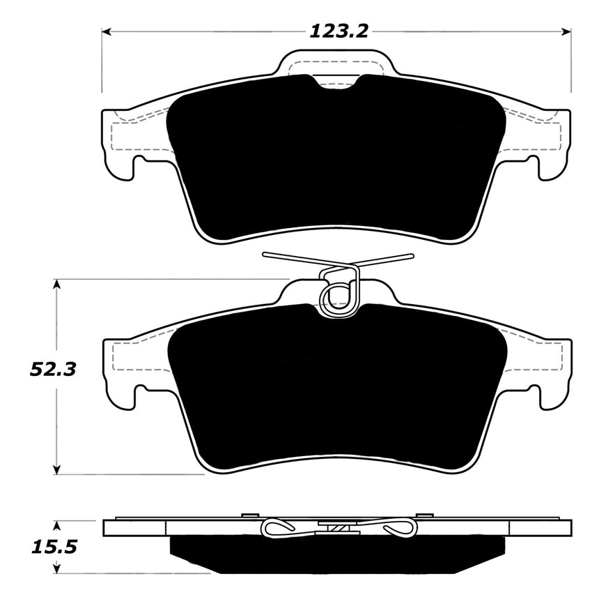 Porterfield Brake Pads for 2015 FORD ESCAPE 2.5L