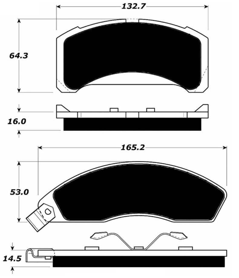Porterfield Brake Pads for 1982 FORD THUNDERBIRD 9" R/Drums