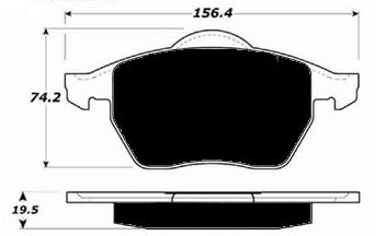 Porterfield Brake Pads for 2003 VOLKSWAGEN GOLF 1.8 Turbo