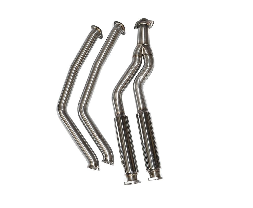Berk Technology BMW 135i 08-up Resonated Midpipes Dual 2.5" (view 1)