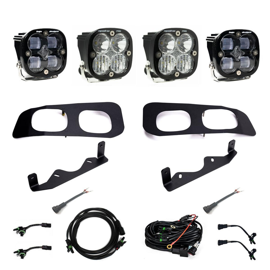 Baja Designs 2023+ Ford F250/F350 Super Duty Squadron SAE/Pro Fog Pocket Kit - Clear Toggle 448227