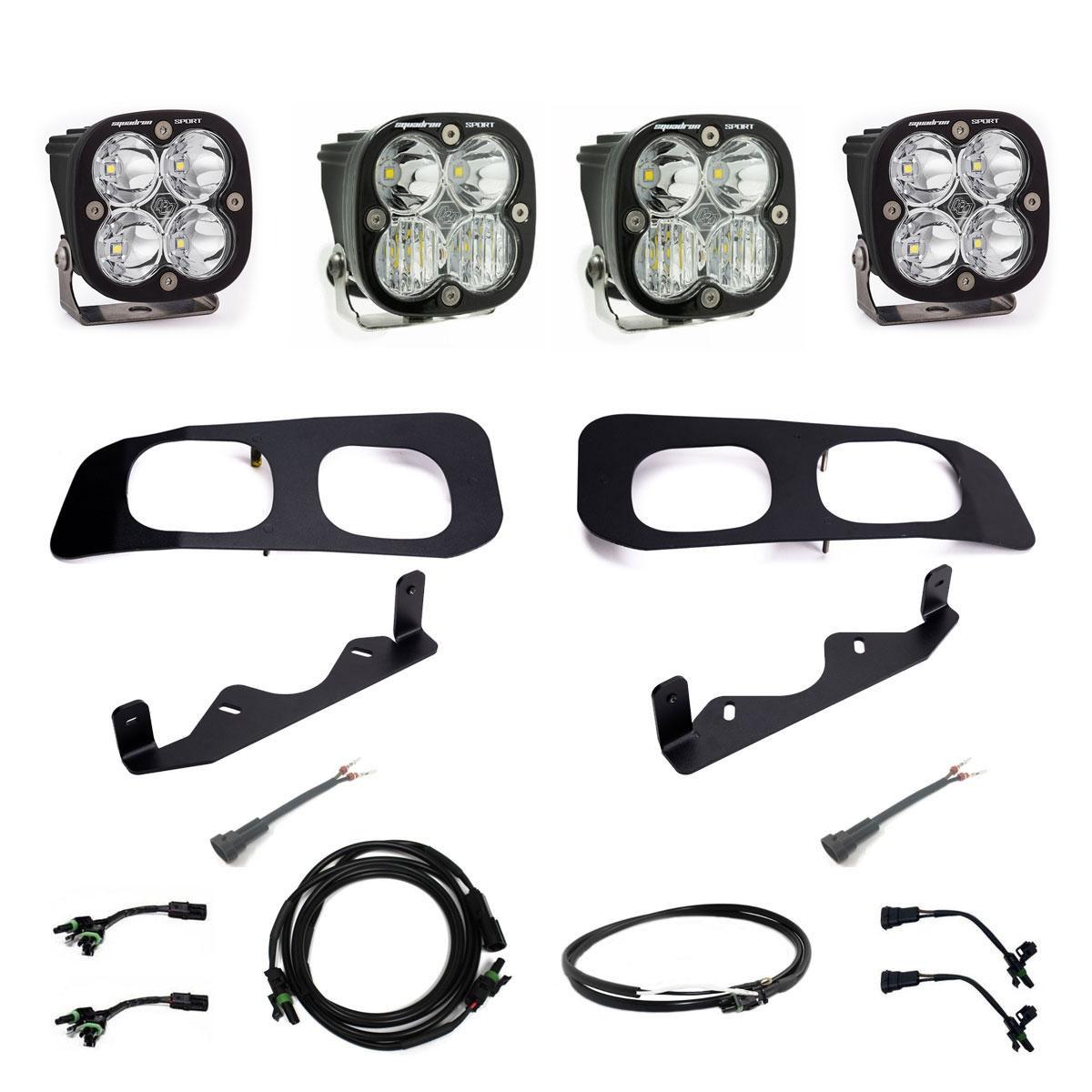 Baja Designs 2023+ Ford F-250/350 Super Duty Squadron Sport Dual Fog Pocket Light Kit w/ Upfitter 448257UP