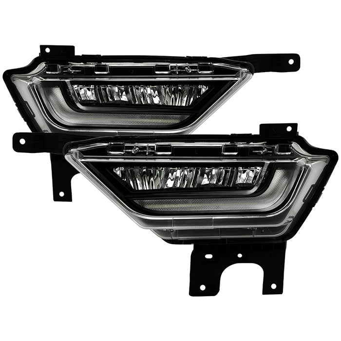 SPYDER 21-23 Ford F150 OEM Style Full LED Fog Lights w/ Switch FL-FF1502021-LED-C 9052255