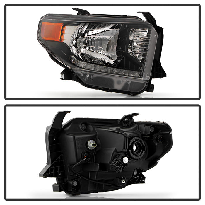 SPYDER 14-21 Toyota Tundra w/LED DRL OE Right Halogen Headlight - Black (HD-JH-TTU14-DRL-OE-BK-R) 9959288