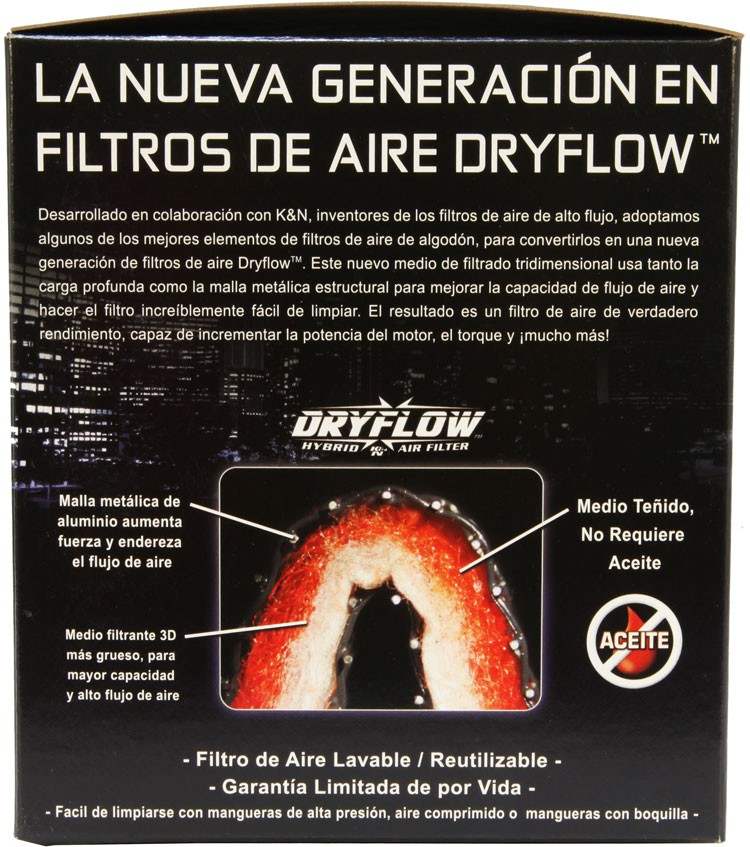 AEM Induction AEM Dryflow Air Filter - Oval 6.06in x 4.5in Base LxW / 6in x 4in Top LxW / 5.13in H 2.75in Flange 21-2127DK