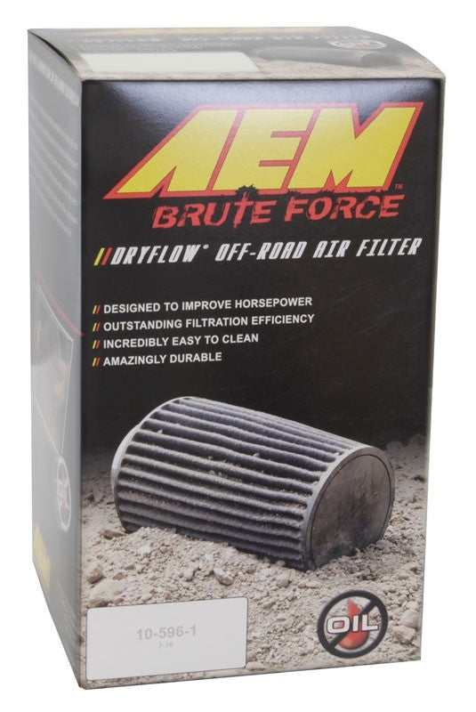 AEM Induction AEM Replacement Universal DryFlow Round Tapered Filter 4in Flg ID/5.125in Top OD/6.5in Base OD/9in H 21-3059BF