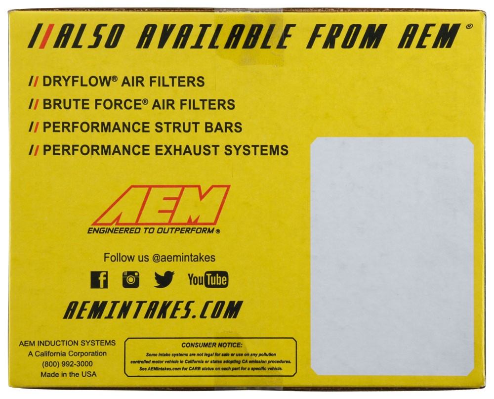 AEM Induction AEM Cold Air Intake System C.A.S.HON ACC 90-93 ALL 21-407C