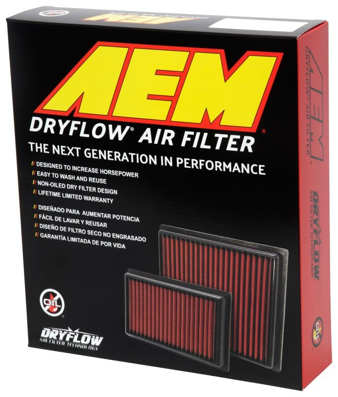 AEM Induction AEM 05-07 Mustang GT 4.0L V6 / 4.6L 10.188in O/S L x 9.5in O/S W x 1.625in H DryFlow Air Filter 28-20298