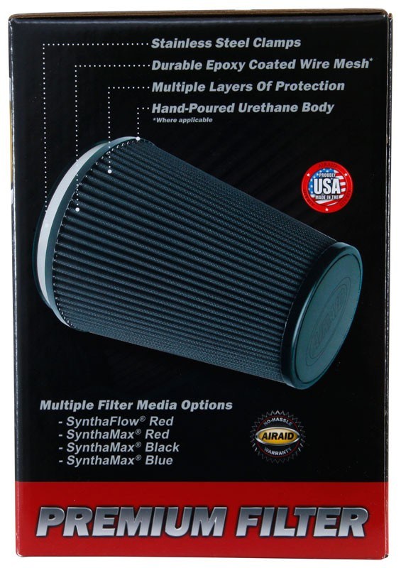 Airaid Universal Air Filter - Cone 4 x 7 x 4 5/8 x 7 w/ Short Flange - Blue SynthaMax 703-458