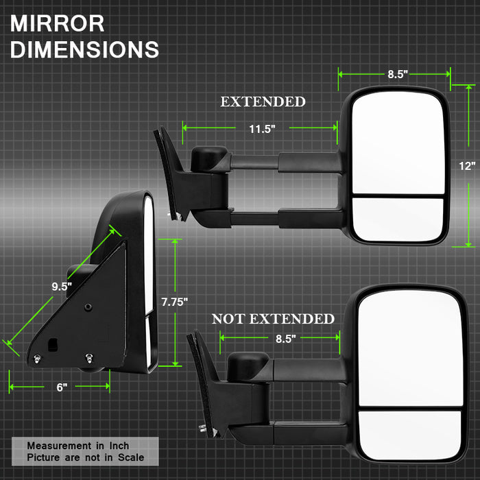 SPYDER Xtune Chevy C10 88-98 Manual Extendable Manual Adjust Mirror Right MIR-CCK88-MA-R 9932861