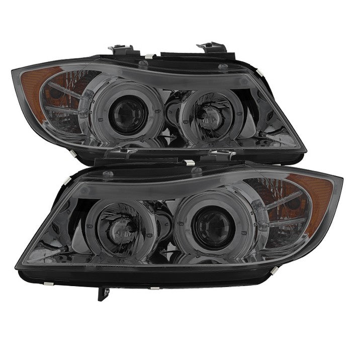 Spyder BMW E90 3-Series 06-08 Projector LED Halo Amber Reflctr Rplc Bulb Smke PRO-YD-BMWE9005-AM-SM 5009029