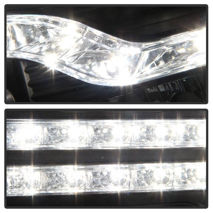 Spyder Chevy Silverado 1500 07-13 V2 Projector Headlights - LED DRL - Black PRO-YD-CS07V2-DRL-BK 5083524