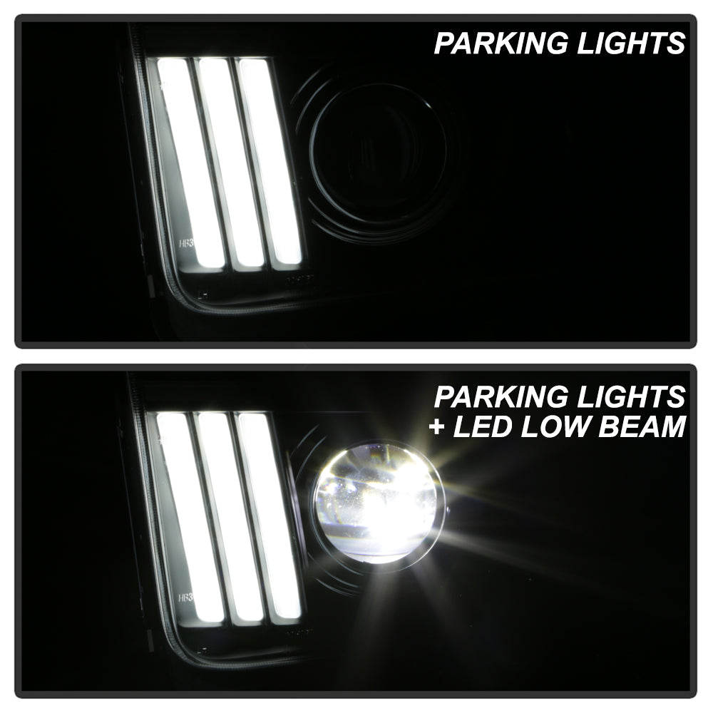 Spyder Ford Mustang 05-08 V2 High-Power LED Headlights - Black PRO-YD-FM05AP-BK 5088192