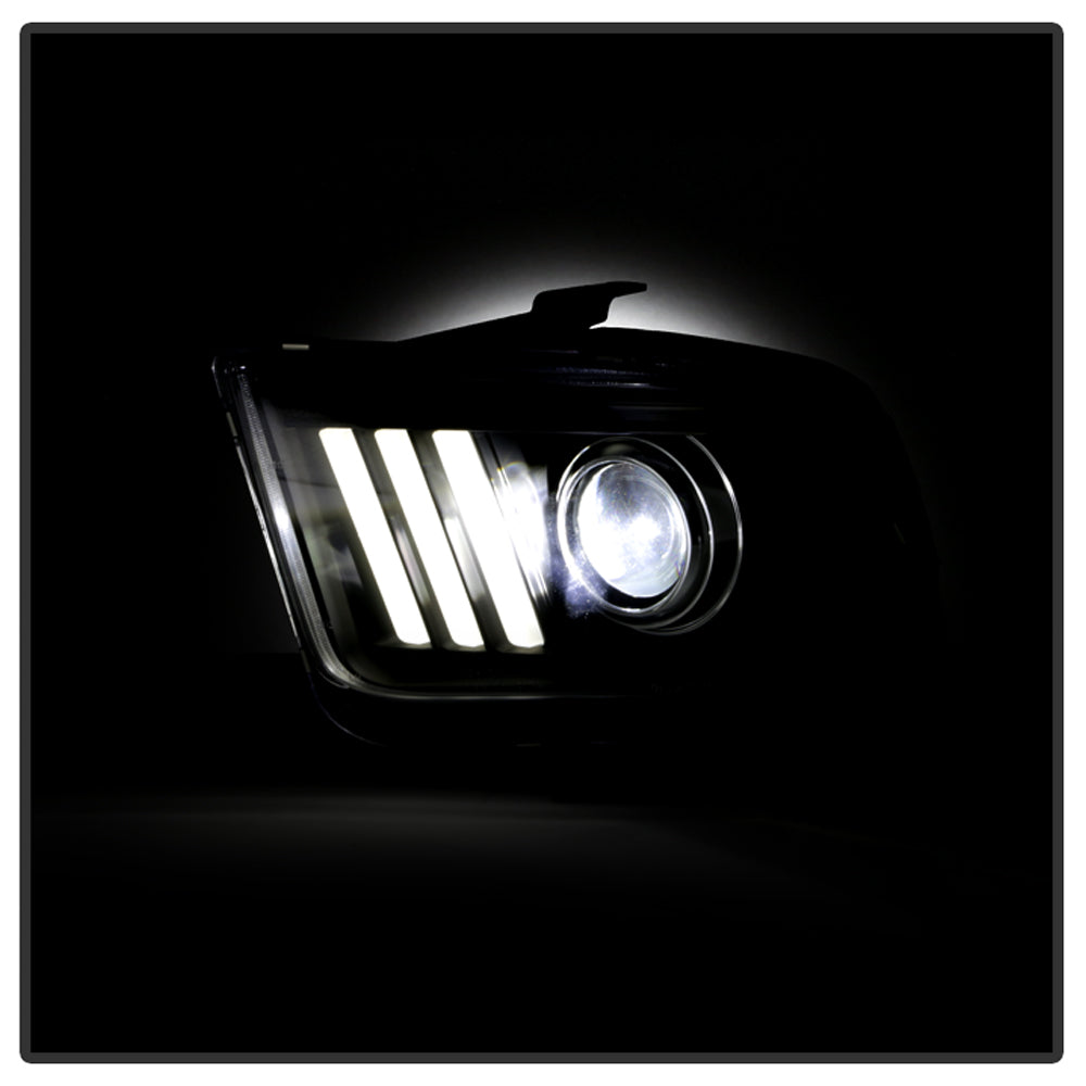 Spyder Ford Mustang 05-08 V2 High-Power LED Headlights - Black PRO-YD-FM05AP-BK 5088192