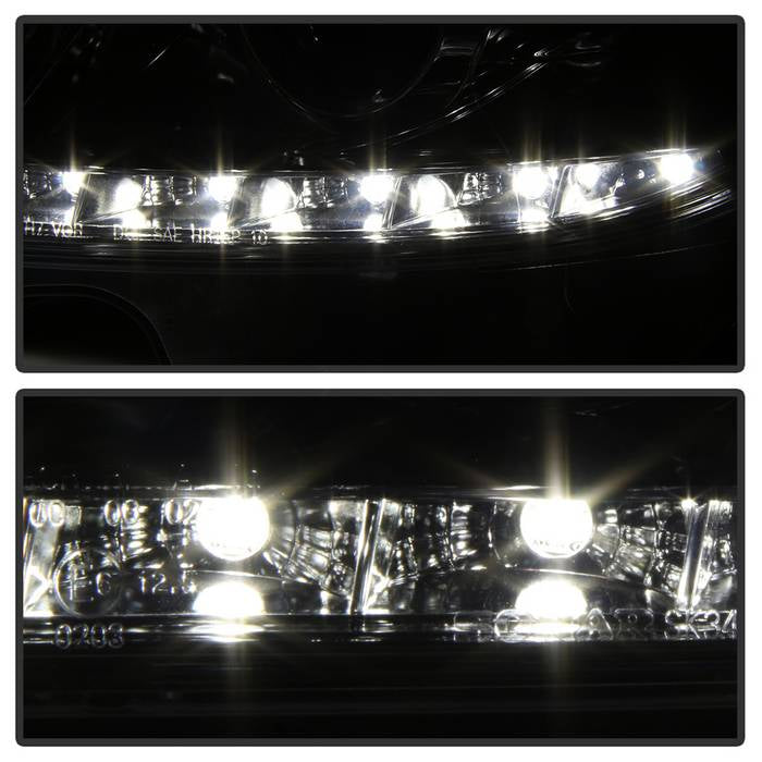 Spyder Mercedes Benz C-Class 08-11 Projector Headlights Halogen - DRL Chrm PRO-YD-MBW20408-DRL-C 5042255