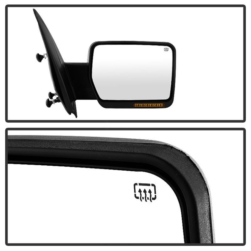 SPYDER Xtune Ford F150 07-14 Power Heated Amber LED Signal OE Mirror Left MIR-03349EH-P-L 9935336