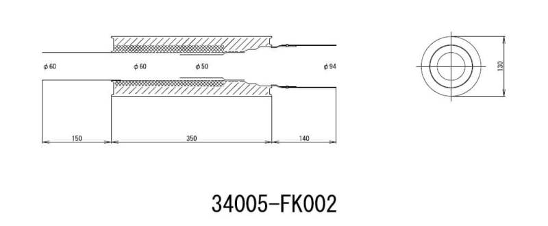 HKS Universal Stainless Hi Power 130mm Titanium Muffler (view 2)
