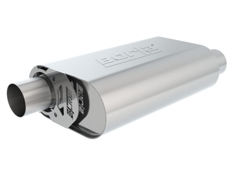 Borla CrateMuffler BBC 396 2.5 inch Offset/Offset 14in x 4.35in x 9in Oval Muffler 400853