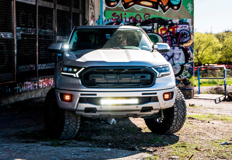 Cali Raised LED Cali Raised 19-22 Ford Ranger 22 Bumper Hidden Led Light Bar Brackets Kit For - W/ 22 Inch Led Bar CR2924