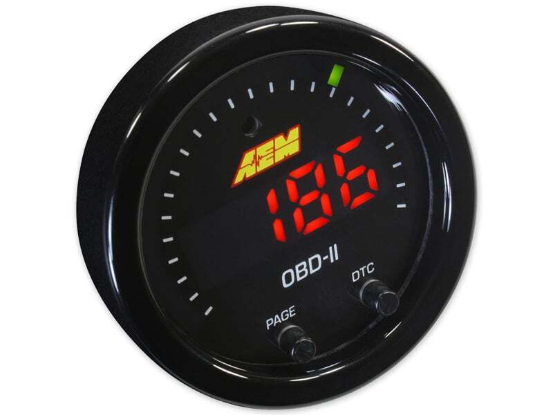 AEM Electronics X-Series OBDII Digital Datastream Gauge Black Bezel & Black Face plate (view 4)