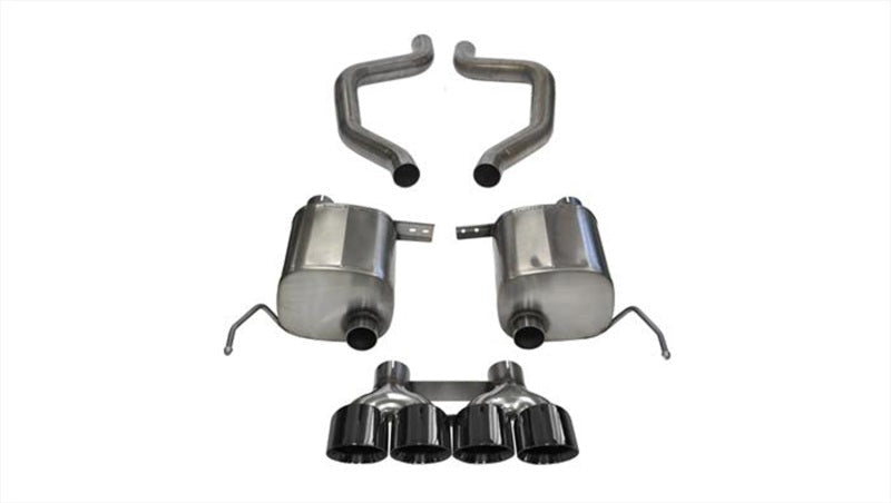 Corsa Performance 2015 Chevy Corvette Z06 3" Axle Back Exhaust, Black Quad 4.5" Tips (view 1)