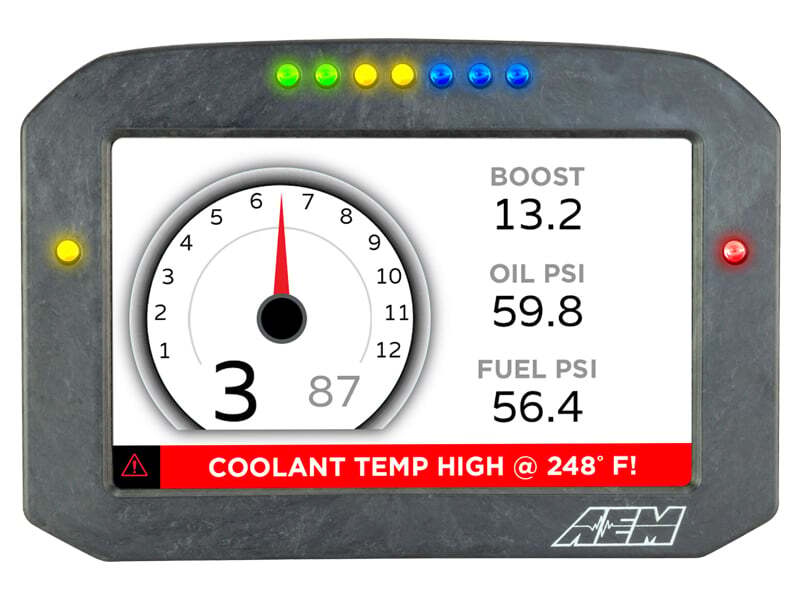 AEM CD-7LG Carbon Logging Flush Digital Dash Display w/ Internal 20Hz GPS & Antenna 30-5703F