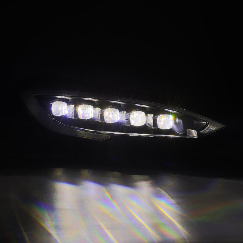 AlphaRex 12-21 Tesla Model S NOVA-Series LED Proj Headlights Blk w/Activtn Light & Seq.Sig / SB DRL 880877 *Discontinued
