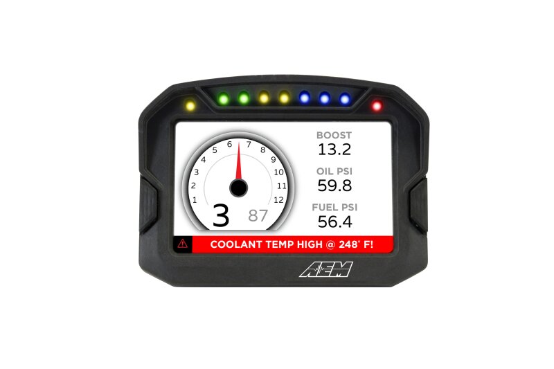 AEM CD-5LG Carbon Logging Digital Dash Display w/ Internal 10Hz GPS & Antenna 30-5603