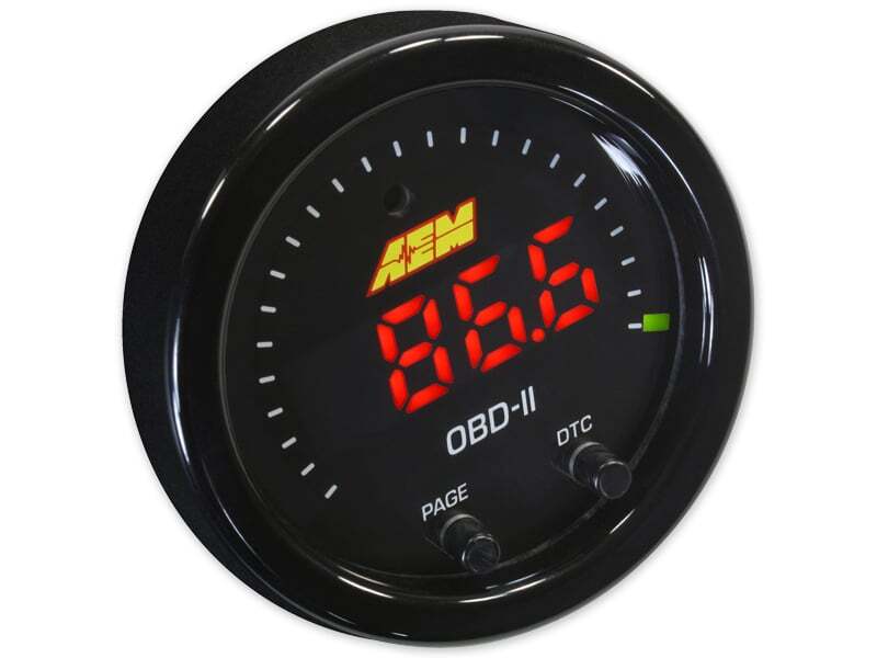 AEM Electronics X-Series OBDII Digital Datastream Gauge Black Bezel & Black Face plate (view 2)