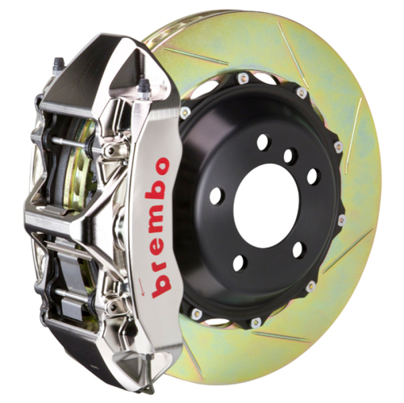Brembo 01-07 C-Class/Includ. AMG Fr GTR BBK 6 Pist Billet 355x32 2pc Rotor Slotted Type1 - Nickel 1M2.8022AR