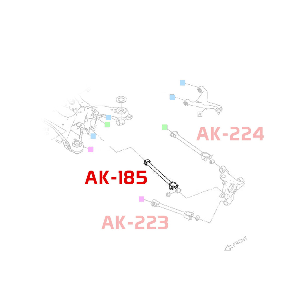 Godspeed Infiniti Q50 (V37) 2014-23 Adjustable Rear Arms With Spherical Bearings