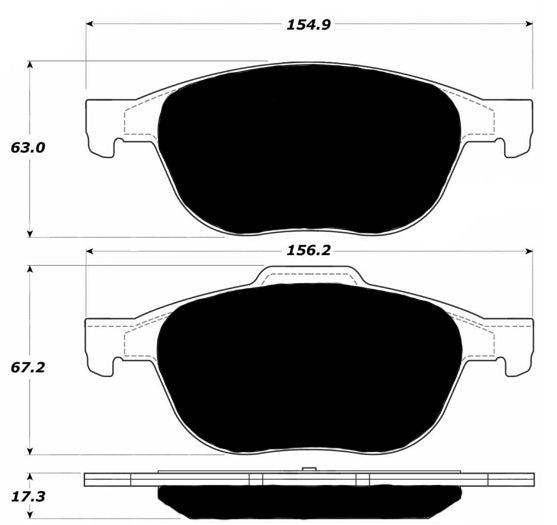 Porterfield Brake Pads for 2011 MAZDA 3 2.0L