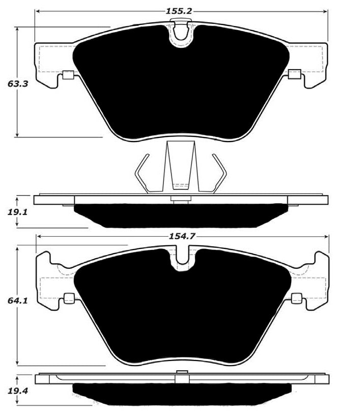 Porterfield Brake Pads for 2006 BMW 325 Series E90