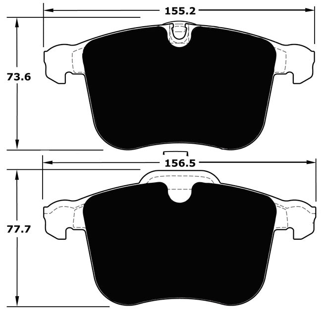 Porterfield Brake Pads for 2008 SAAB 9-3 Aero 2.8L 314mm F/Disc