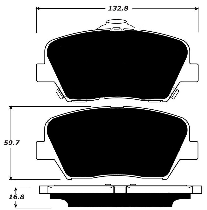 Porterfield Brake Pads for 2014 HYUNDAI AZERA