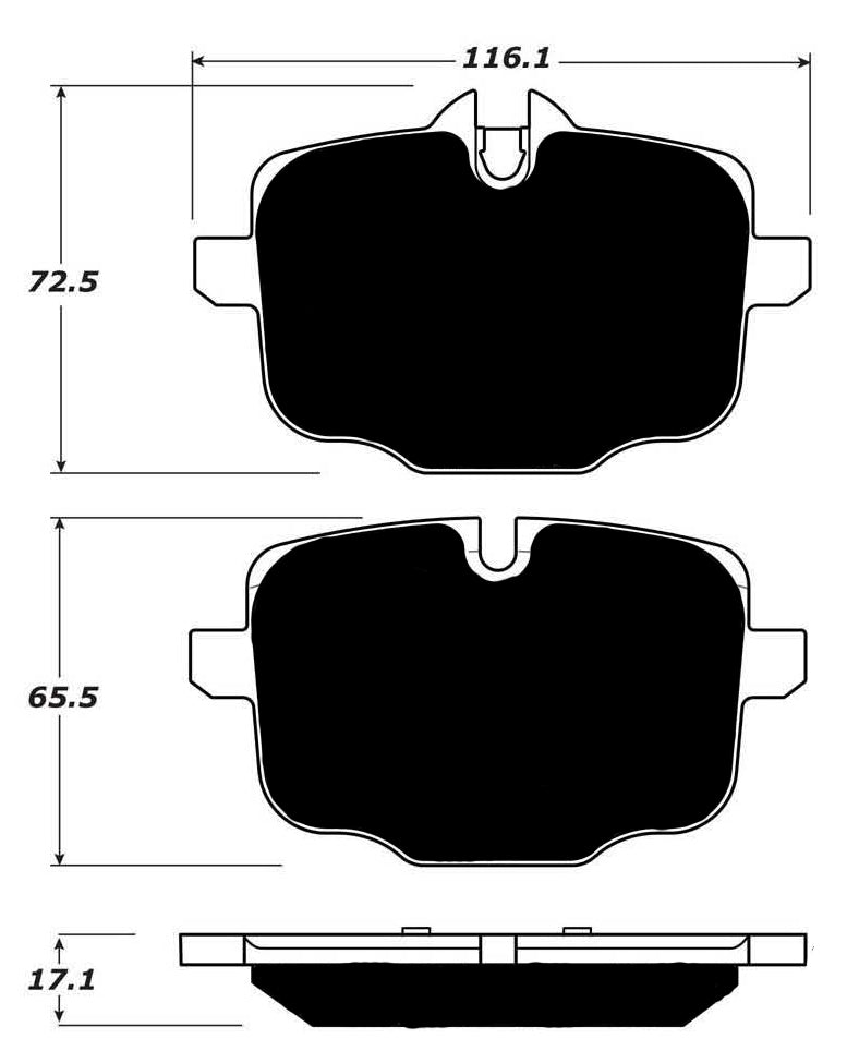 Porterfield Brake Pads for 2018 BMW M6 - w/ Iron Discs
