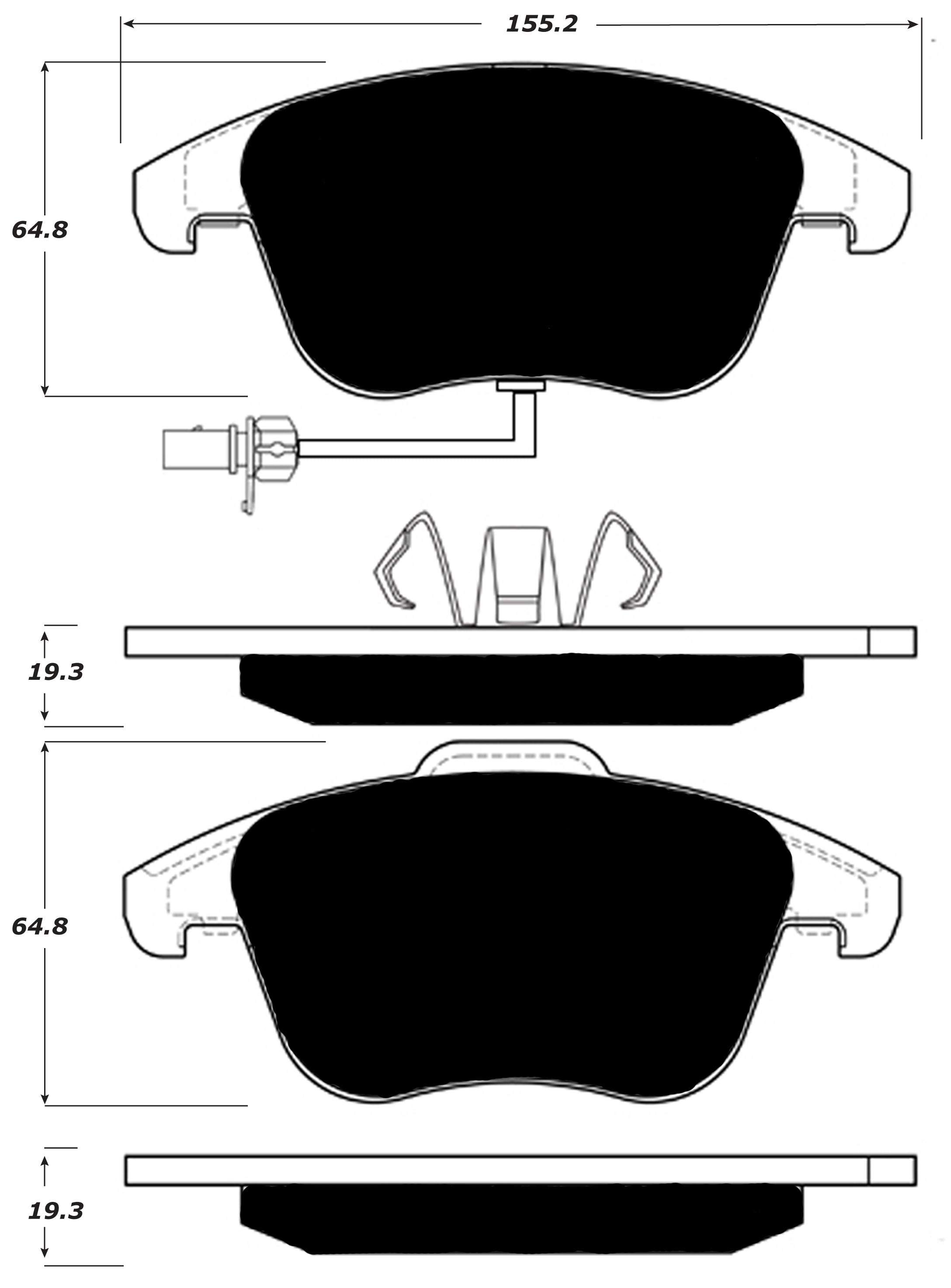 Porterfield Brake Pads for 2016 AUDI A5/A5 Quattro - 314mm Front Disc