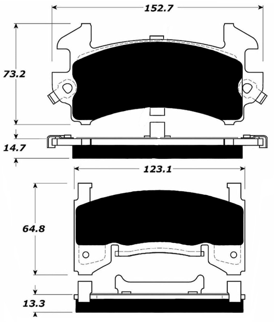 Porterfield Brake Pads for 1985 CHEVROLET MONTE CARLO