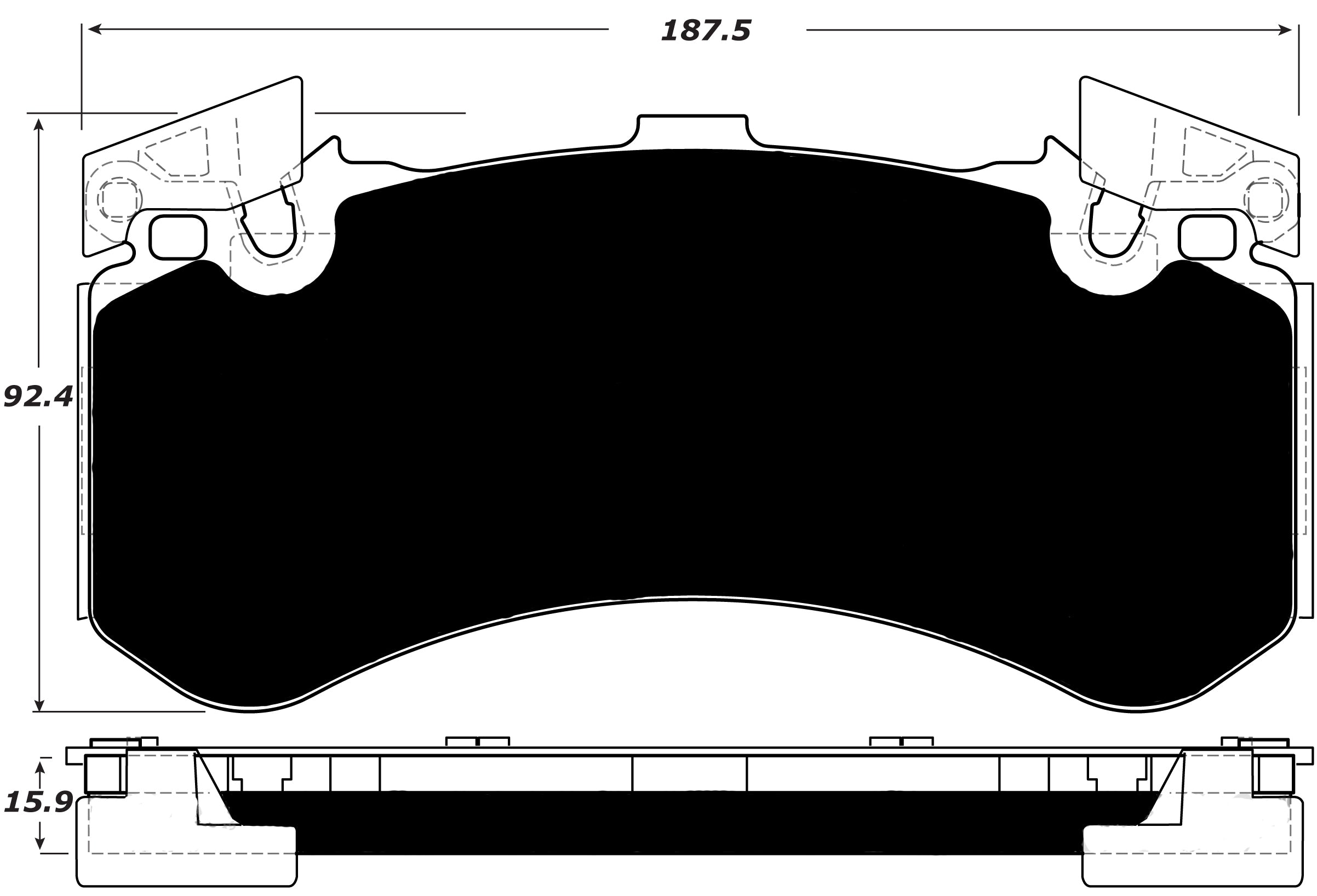 Porterfield Brake Pads for 2014 AUDI S8 - w/Iron Discs
