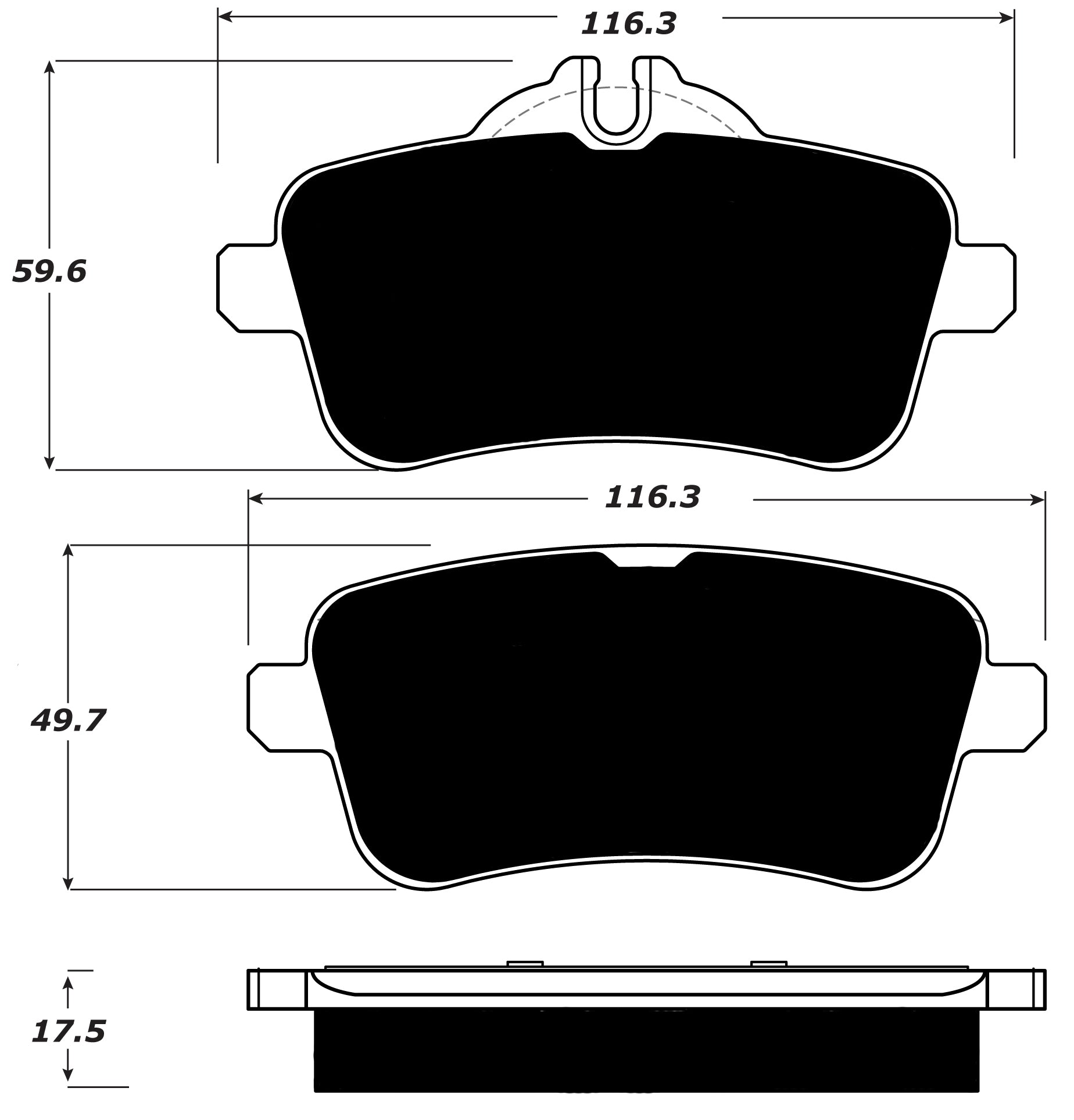 Porterfield Brake Pads for 2012 MERCEDES-BENZ ML350