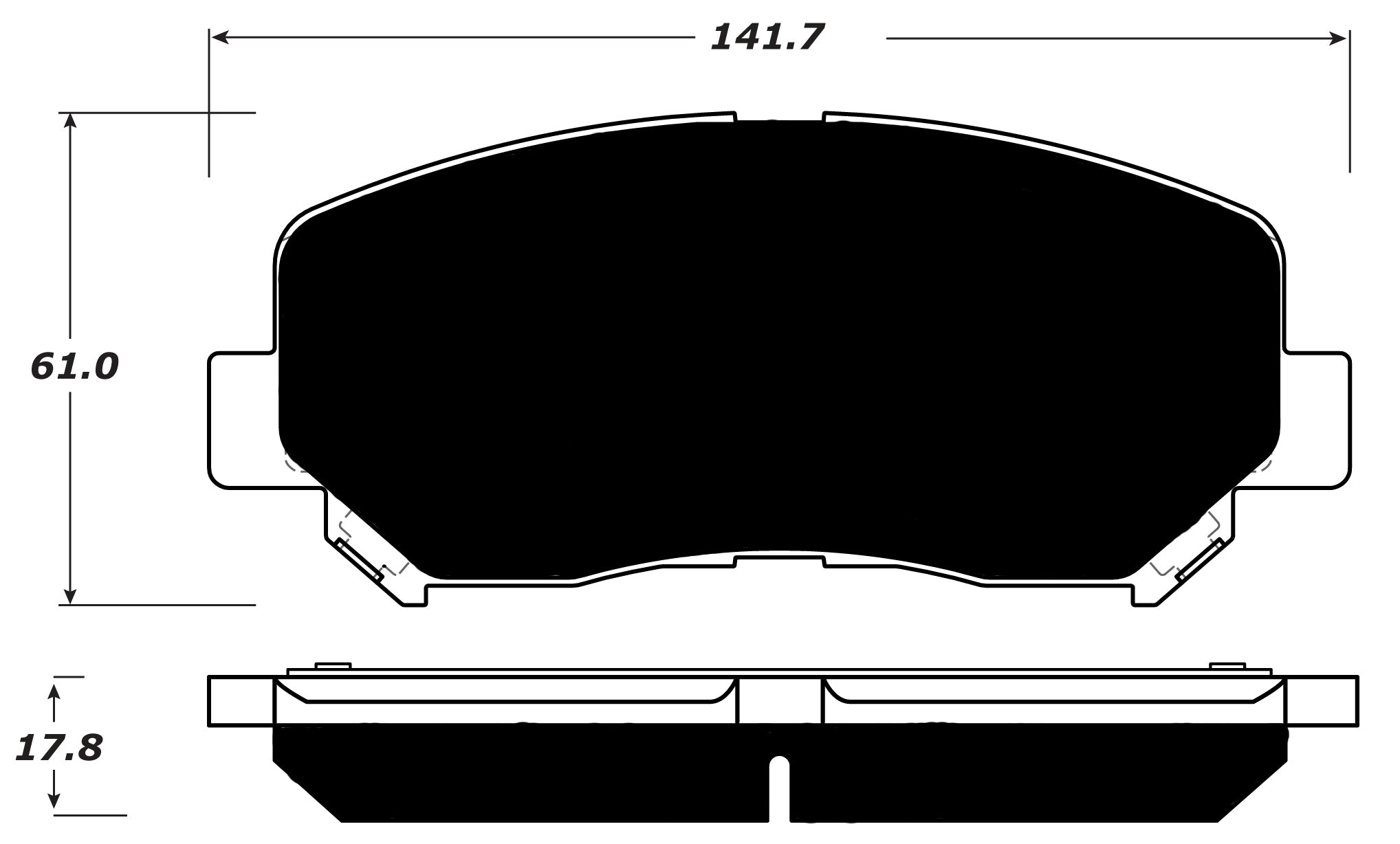 Porterfield Brake Pads for 2014 DODGE DART
