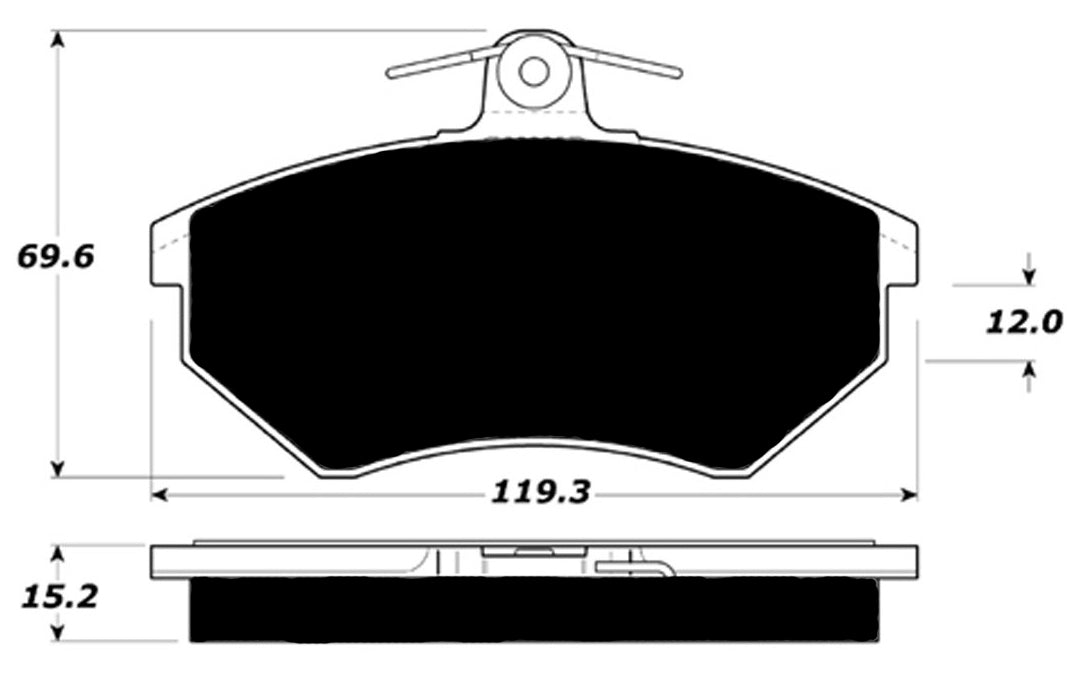 Porterfield Brake Pads for 1998 VOLKSWAGEN GOLF 2.0L 4 Cyl