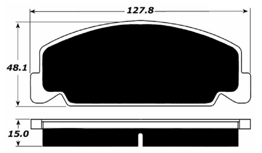 Porterfield Brake Pads for 1994 HONDA CIVIC Hatchback Si w/o ABS