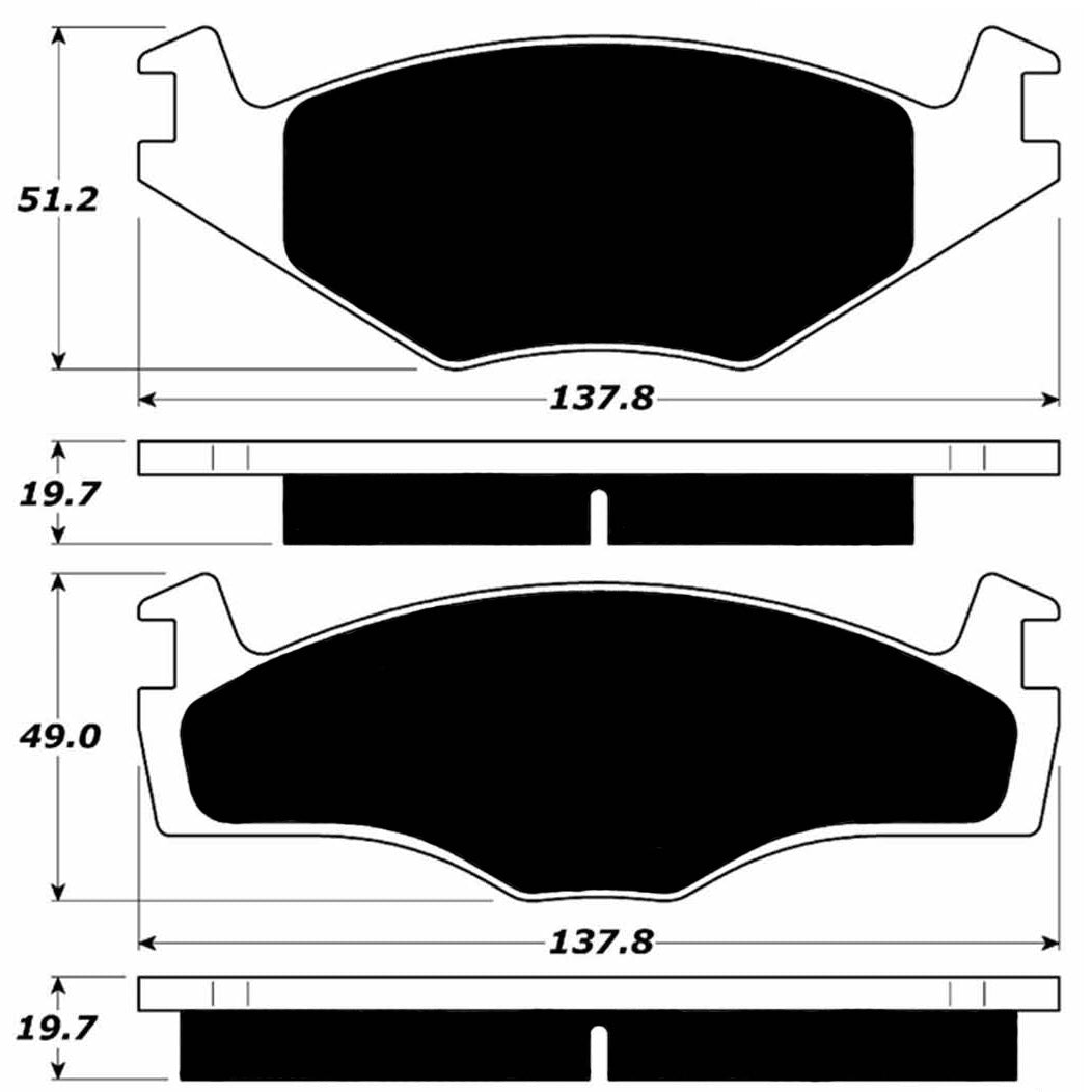 Porterfield Brake Pads for 1992 VOLKSWAGEN JETTA Gas Eng w/Rear Drums
