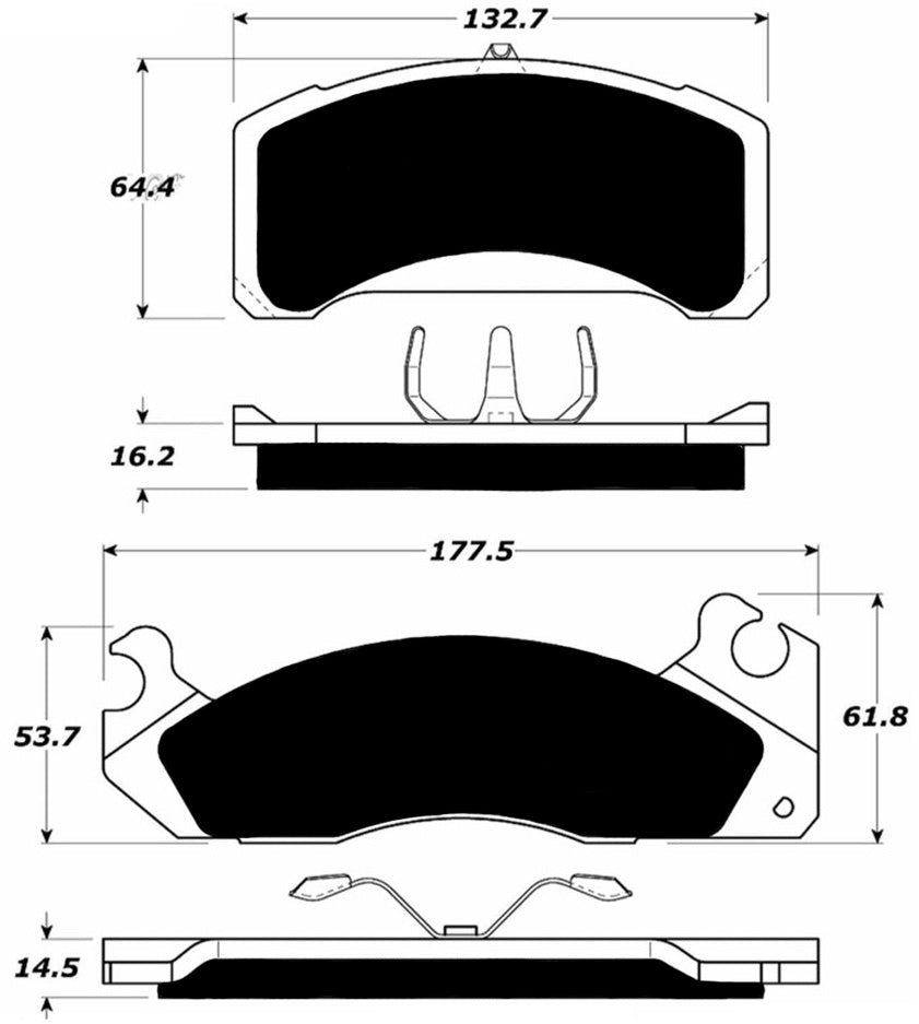 Porterfield Brake Pads for 1991 FORD MUSTANG 4cyl