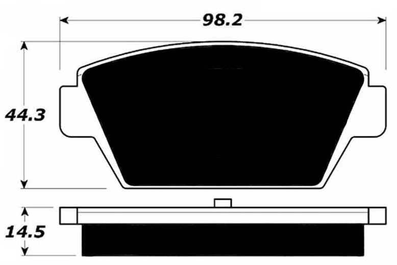 Porterfield Brake Pads for 1994 MITSUBISHI Eclipse 4WD Turbo D27A Model