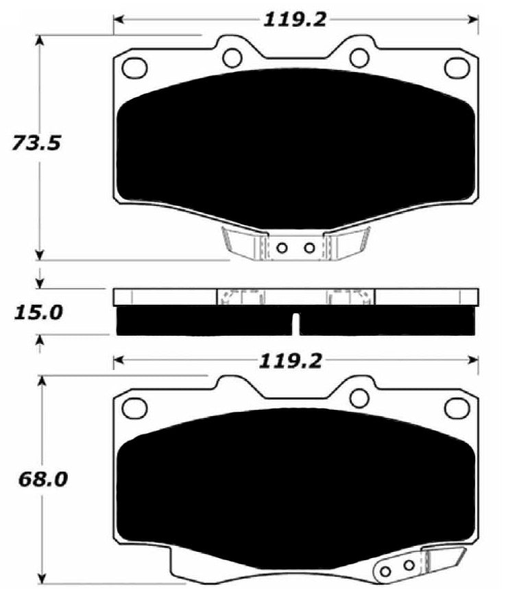 Porterfield Brake Pads for 1993 TOYOTA Pickup 4WD