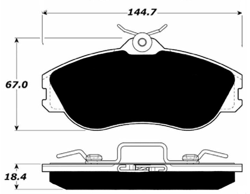 Porterfield Brake Pads for 1988 AUDI 5000 Turbo Gas