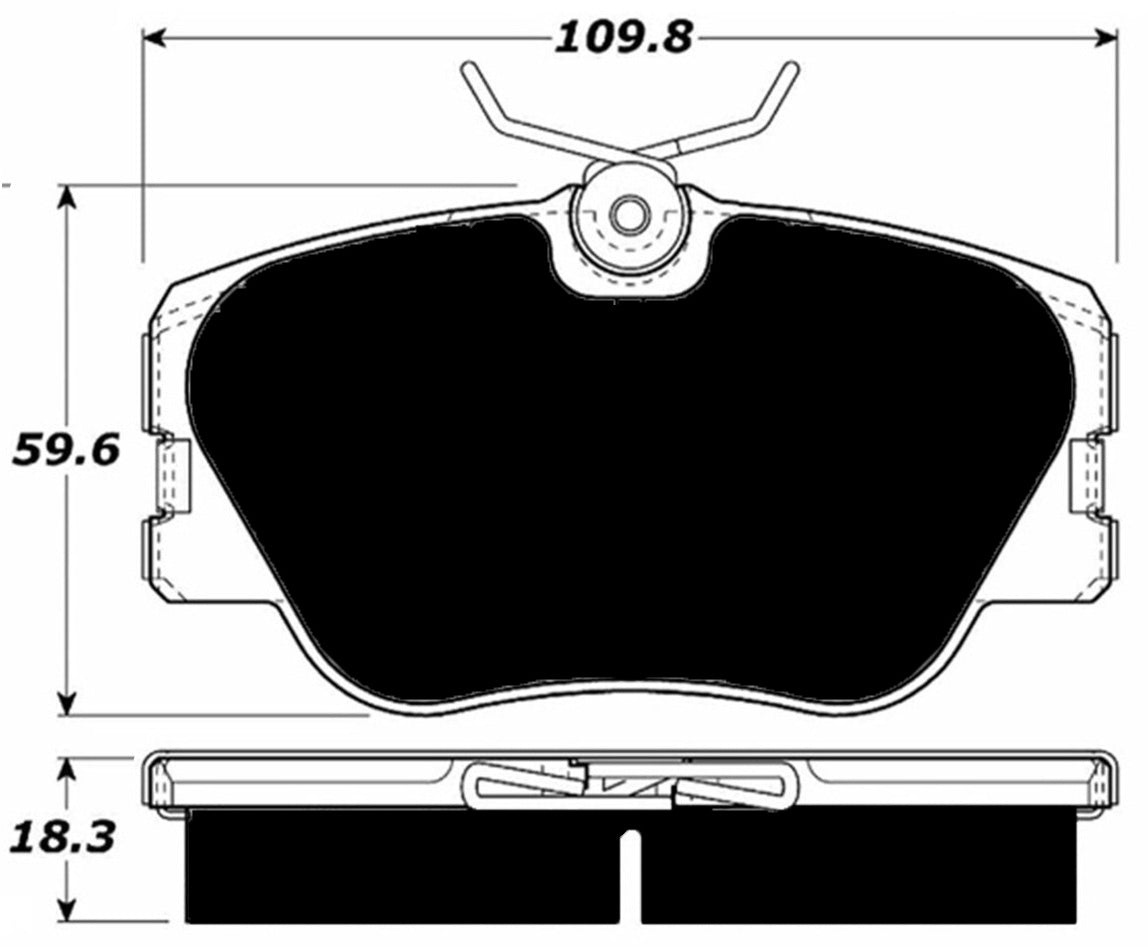 Porterfield Brake Pads for 1987 MERCEDES-BENZ 300E w/o ASR exc. 4MATIC